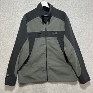 Mountain Hardwear Airshield Elite Fleece Lined Softshell Gray Jacket Men's Sz XL
